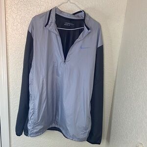 Nike Men's Light Gray and Black Windbreaker